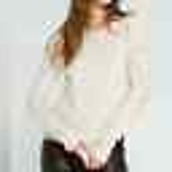 NWT Free People Ruched Long Sleeve Top Alabaster Small - Picture 3 of 6